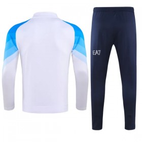 SSC Napoli Quarter Zip Komplet Sweatshirts 2023-24 Bijela